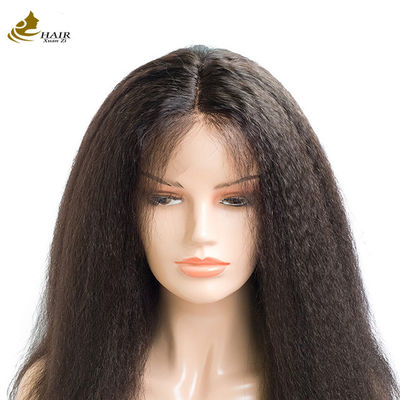 Kinky Straight Customized Human Hair Wigs 13*4 หน้า ผ้าเช็ด ผ้าเช็ดผมมนุษย์