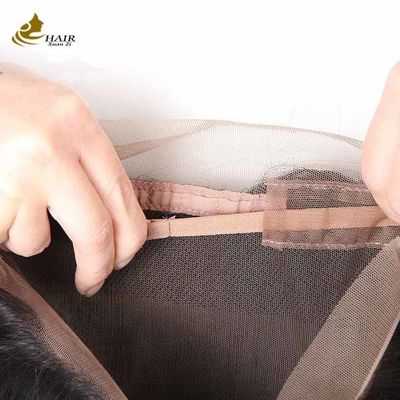 ผิวขนตรง สายดัดผมมนุษย์บริเวณ 360 ปิดเชือกเต็ม