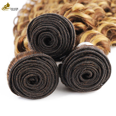 ปียานโป 4/27 Ombre Hair Extensions Deep Wave Hair Bundles สายขนของมนุษย์