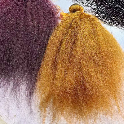 ขายปลีก Ombre ขยายผมมนุษย์ บราซิล Kinky Straight Yaki Hair Weave Bundles