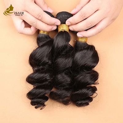 สีดําธรรมชาติ Remy หัวผมมนุษย์ Bundles รับประกันความหรูหราธรรมชาติ