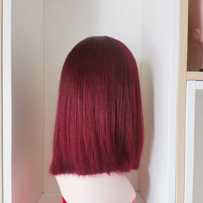 แฟชั่น 100% Virgin Bob Wig หัวผมมนุษย์ ผ้าใบผ้าใบ 4*4 หน้าผ้าใบผ้าใบผ้าใบ