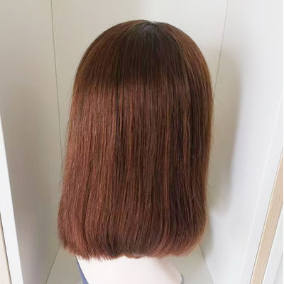 แฟชั่น 100% Virgin Bob Wig หัวผมมนุษย์ ผ้าใบผ้าใบ 4*4 หน้าผ้าใบผ้าใบผ้าใบ