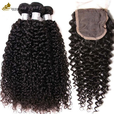 ขายปลีก Remy หัวผมมนุษย์ Kinky Curl Hair Weft Bundles ราคาถูก บราซิล หัวผมมนุษย์