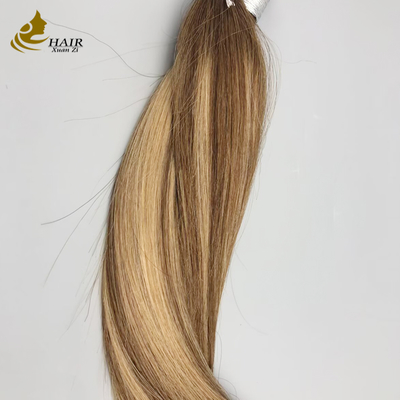 ส่วนขยายผมมนุษย์แบบ I Tip จัดเรียงหนังกำพร้าขายส่ง
