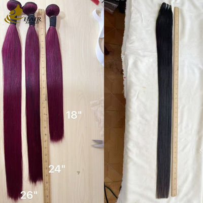 ผมตรงสีดำธรรมชาติ 38 นิ้ว 40 นิ้ว ผมแท้บริสุทธิ์สำหรับขาย