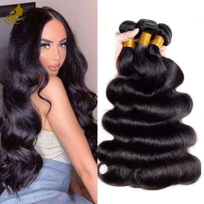 ขายส่ง 100% บราซิล ตัดแต่งหนังกำพร้า จัดเรียง ราคาถูก ผมธรรมชาติสีดำ Body Wave ไม่ผ่านการแปรรูป ผมบริสุทธิ์ Raw Virgin Human Hair Bundles